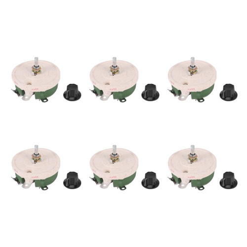 6X 100W 100 Ohm Ceramic Wirewound Potentiometer Rotary Resistor Rheostat