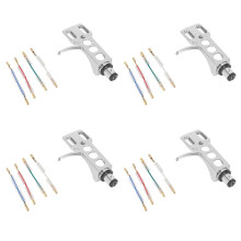 4X Universal LP Disc Record Player Phono Turntable Headshell 4-Pin with OFC Leadwires for Direct-Drive Turntable