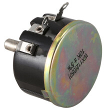 3X WX050 10K Ohm 5W 6mm Round Shaft Rotary Wire Wound Potentiometer Black+Silver