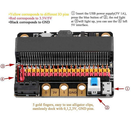 2X for Microbit Expansion Board IOBIT V2.0 Micro:Bit Horizontal Adapter Board Plate Primary and Secondary Schools 1