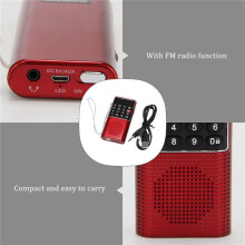 5X L-328  Tragbare Tasche FM Auto Scan Radio Musik Audio MP3 Spieler Kleiner Außen Lautsprecher mit Sprachrekorder