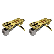 2X AT3600L Moving Magnetic Cartridge Stylus Headshell Connect Kit für LP Vinyl Plattenspieler Plattenspieler Phonograph, Gold