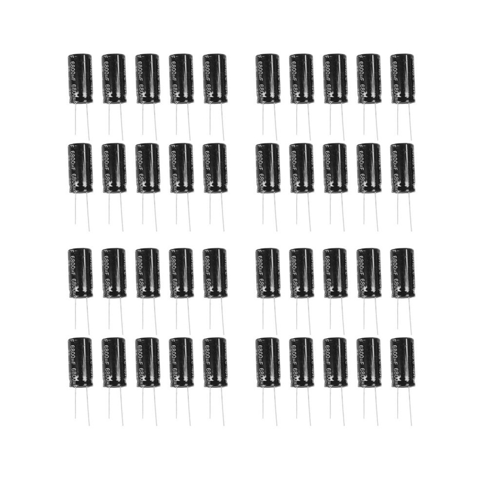40 Pcs 16Mm X 30Mm 6800Uf 25V Polarized Radial Electrolytic Capacitor 4711985894572