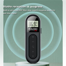 2X Radio FM de Poche Rechargeable RéCepteur Radio Portable 76-108MHZ avec ÉCran LCD RéTroéClairé Casque Filaire 3,5 mm