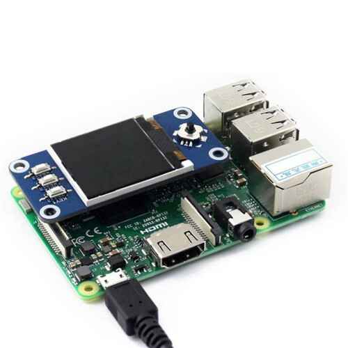 2X Waveshare 1.44 Inch LCD Display HAT for Raspberry Pi 2B/3B/3B+/Zero/Zero W 128X128 Pixels SPI Interface LED Backlight