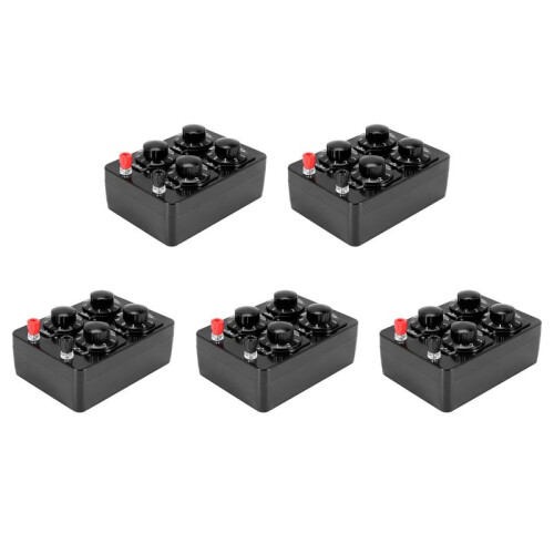 5X 0-9999 Ohm Simple Resistance Box Precision Variable Decade Resistor Teaching Instrument