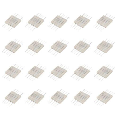 100pcs Wirewound Ceramic Cement Resistor 5 Ohm 10W Watt 5%