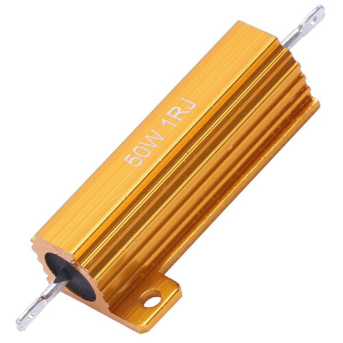 3X Gold Tone Screw Tab Wirewound Aluminium Resistor 1 Ohm 5% 50 Watt 2