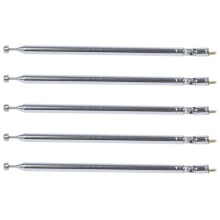 5X Metal Part 7 Telescopic AM, FM Radio Antenna Length 75 cm Long Silver