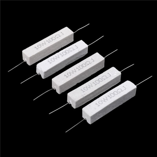 30 Pcs 10W Watt 100 Ohm 5% Axial Wirewound Cement Resistors