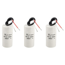 3X 2-Wired Cord 30uF 450VAC 50/60Hz CBB60 Motor Start Run Capacitor