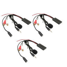 3X Universal Bilradio 3,5 mm RCA Audio AUX-IngåNg -Mikrofonkabel för  för  för  för