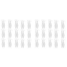 60Pcs Sublimation Blank Earrings Heat Transfer Sublimation Printing Wire Hooks Earrings Wooden Earrings for DIY C