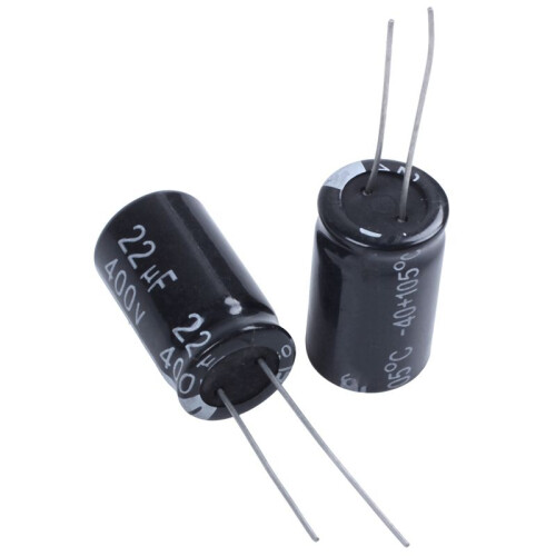 100 Pcs 22uF 400V 105C Radial Electrolytic Capacitors Black 13mm X 21mm 2
