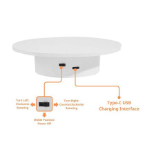 2X Motorized Rotating Display Stand, 360 Electric Rotary Turntable Base Lazy Susan, Load-Bearing 11Lbs, for Photography
