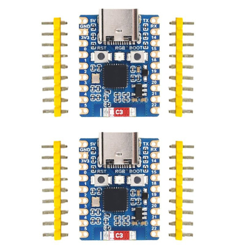 2X ESP32 ESP32-C6  Development Board Based  ESP32-C6FH4 Dual Processors 2.4GHz WiFi 6 &  5