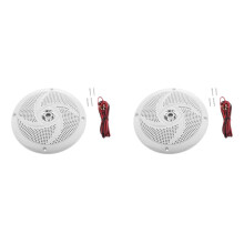 2pcs 6.5Inch Marine Speaker Waterproof 60W Boat Speaker Audio Amplifier Loudspeaker with Cable