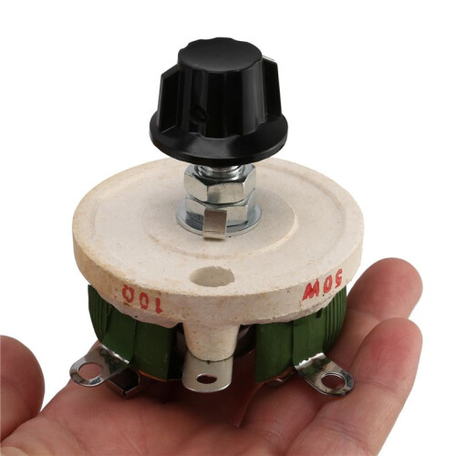 5X 50W 10 Ohm Ceramic Potentiometer Variable Taper Pot Resistor Rheostat 2