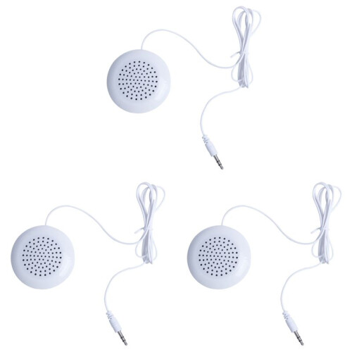 3X New 3.5mm Portable  Speaker Pad for MP3 MP4 CD  Phone White 1