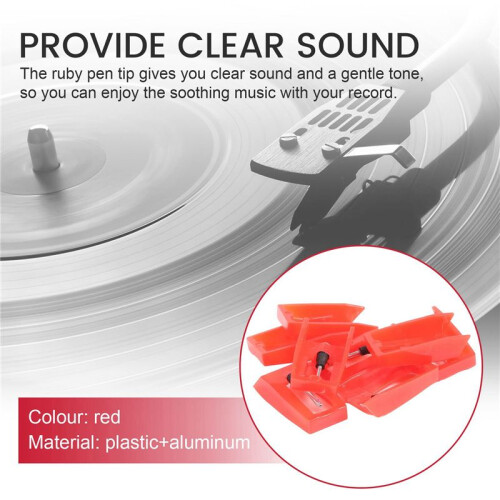 64 Pcs Record Player Needle Turntable Ruby Replacement Stylus Needles for Vinyl Record Player