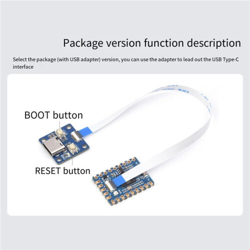 2X ESP32-S3-Tiny Development Board Kit+FPC Cable  LE+2.4G WiFi ESP32-S3FH4R2 ESP32-S3  Development Board 1
