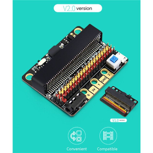 3X para Placa de ExpansãO Microbit IOBIT V2.0 Placa Adaptadora Horizontal Micro:Bit para Escolas Primárias e Secundárias 1