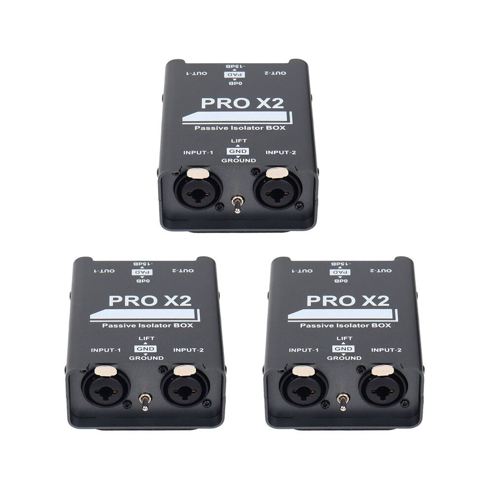 3X New 2-Way Audio Isolator, Audio Current Eliminator, Xlr 6.5, Permalloy Isolator, Mixer Live Broadcast 6031071035817