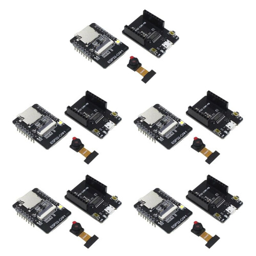 5X Placa de Desarrollo ESP32-CAM Módulo WiFi+Cámara OV2640+Base ESP32 WIFI  IoT Placa Base CPU de 32 Bits de Doble Núcleo 1
