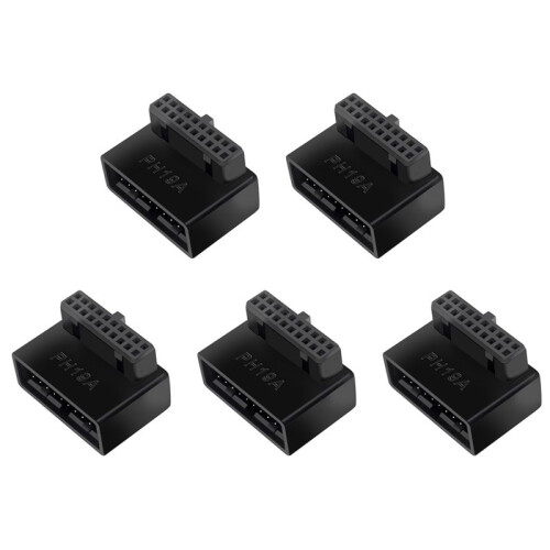 5X PH19A USB 3.0 Interne Header USB3.0 19/20P Socket 90 Graden Adapter Converter voor Computer Moederbord