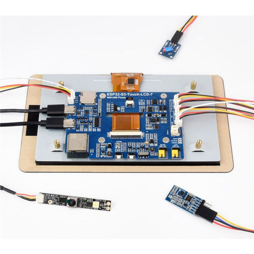 2X ESP32-S3 Placa de Desenvolvimento com Tela Sensível Ao Toque de 7 Polegadas 800x480 WiFi  5 para GUI LVGL HMI ESP32 2