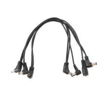 Vitoos 6 Ways Electrode Daisy Chain Harness Cable Copper Wire for Guitar Effects Power Supply Adapter Splitter black