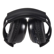 2 x Double Infrared Stereo Wireless Headphone Headset IR Car DVD Player Headrest Black