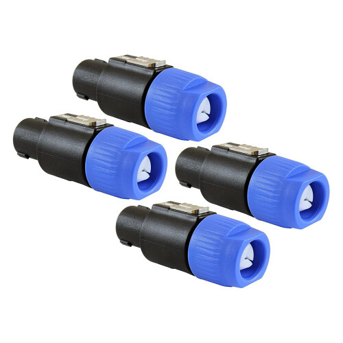 Speaker Plug Twist Lock 4 Pole Speaker Plug Compatibile Con Neutrik Speakon Nl4Fc, Nl4Fx, Nlt4X, Nl2Fc - 4 Pack 1