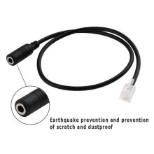 RJ9 4P4C Male Plug to 3.5mm Female Jack Headset Audio Phone Converter Adapter Extension Cable Wire Cord for Avaya/
