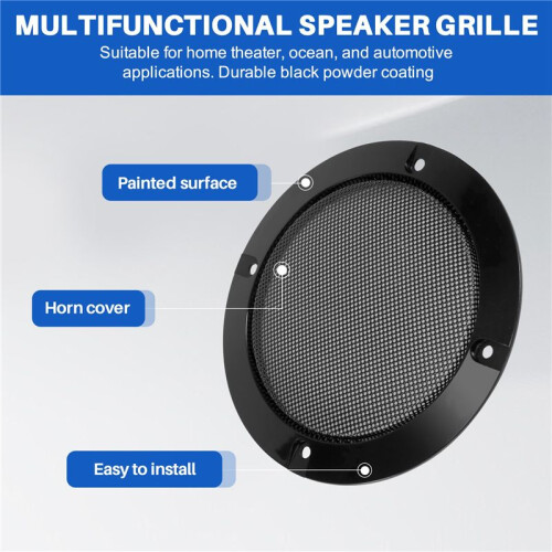 2Pcs 4 Inch Speaker Speaker Grille Speaker Face Shield Replaceable Round Speaker Protection Grille 2