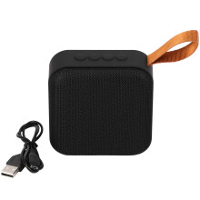 1Pcs New Version T5 Woven Net Speaker Wireless Portable Speaker Lovely Support U-Disk Tf Card Fm Radio Black