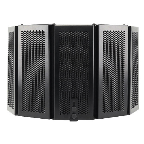 5 Panel Foldable Studio Microphone Isolation Shield Recording Sound Absorber Foam Panel