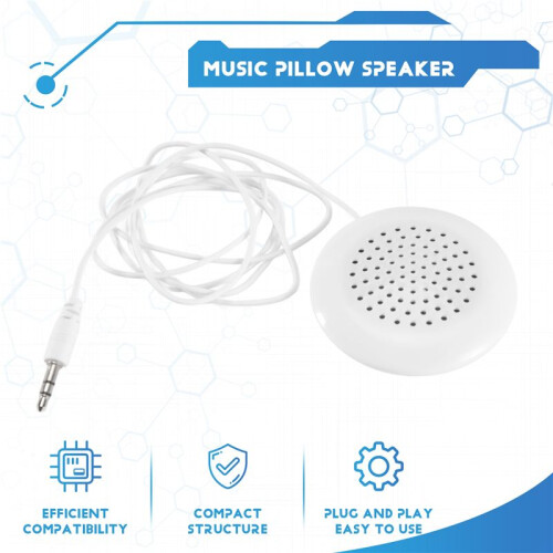 White 3 5mm Pillow Speaker For   CD Radio MP3 Player GL 1