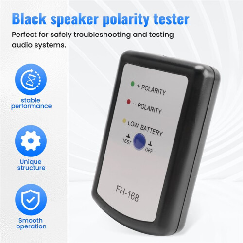 Black Speaker Polarity Tester PH Phase Meter/Phasemeter for Auto Car 2