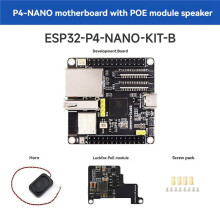2X ESP32-P4- Development Board+POE Module+Speaker Kit Dual-Core RISC-V WiFi6 Bluetooth5/BLE RJ45 100M Ethernet Port