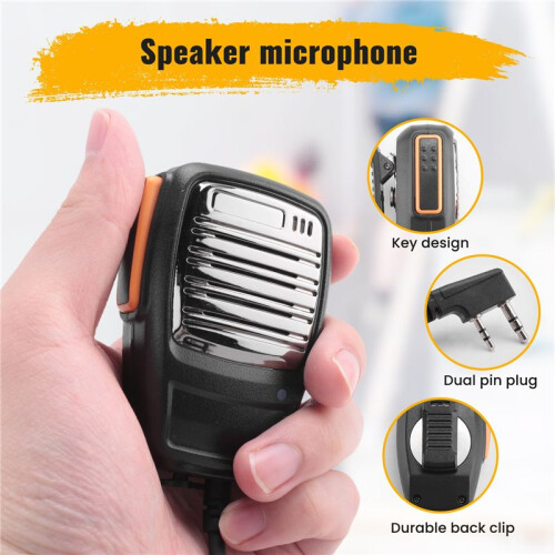 Luidsprekermicrofoon Microfoon voor  UV-5R UV5R UV-5RE UV-B6 BF-BF-UVB2  Tweeweg 1