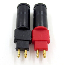 2 Pair Gold Plated Earphone Pin Audio Jack Cable Wire Connector Metal Plug for HD650 HD600 HD580 HD25 HiFi Headset