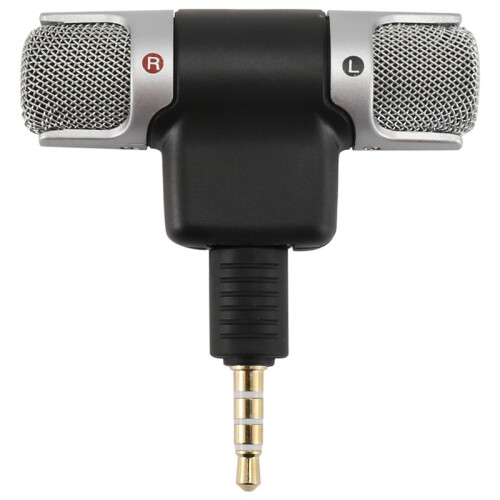 3.5mm Jack Microphone Portable Stereo Microphone for Phone Recording Microphone for Smartphone