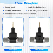3.5mm Jack Microphone Portable Stereo Microphone for Phone Recording Microphone for Smartphone