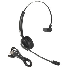 -Hoofdtelefoon met Microfoon, Draadloze Hoofdtelefoon op Het Oor, Ruisonderdrukkende Pc-Headset voor Mobiele Telefoons, Pc-Tablet
