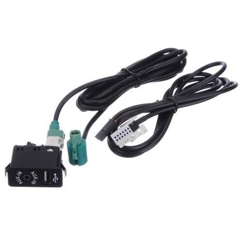 Auto  Muziek Adapter Audio USB Harnas AUX USB Socket Schakelaar Kabel Kit voor  E60 E61 E63 E64 E87 E90 E70 F25 2