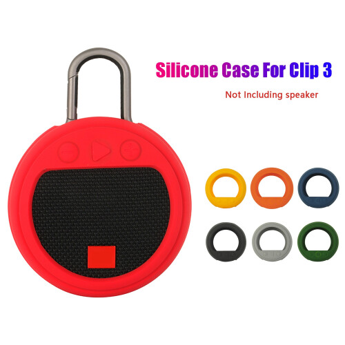 Silicone Case for  Clip 3  Speaker Anti-Scratch Durable Carrying Case Protective Sleeve(Black) 1
