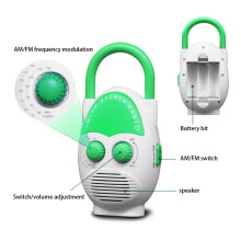 AM FM  Portable Shower Radio Waterproof Speaker Bathroom Radio Adjustable Volume Insert Card