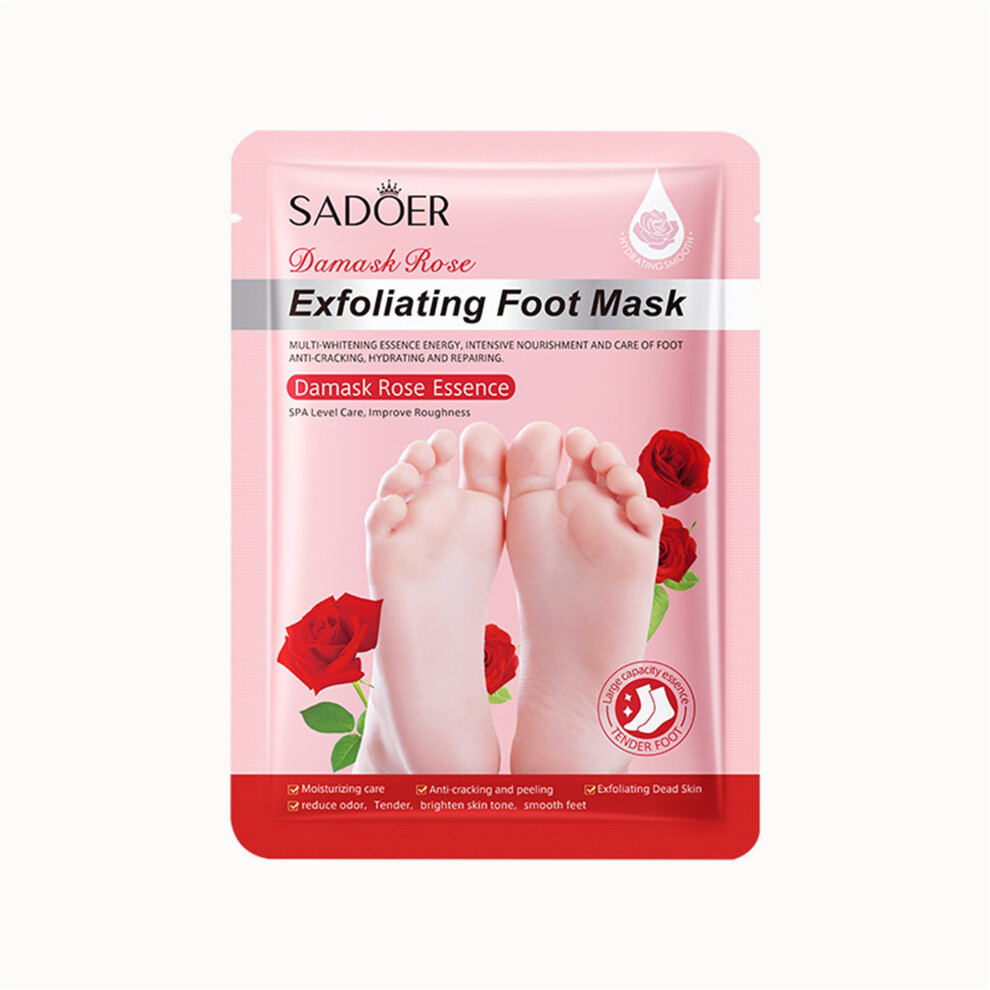 Pink (1 Pair, ) Moisturizing Foot Masks Exfoliating Hydrating Foot Mask For Dry Cracked Feet And Daily Foot Care