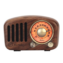 R919 Retro Radio Speaker, FM Radio with Old Fashioned Classic Style, , TF Card Slot,Walnut Wood